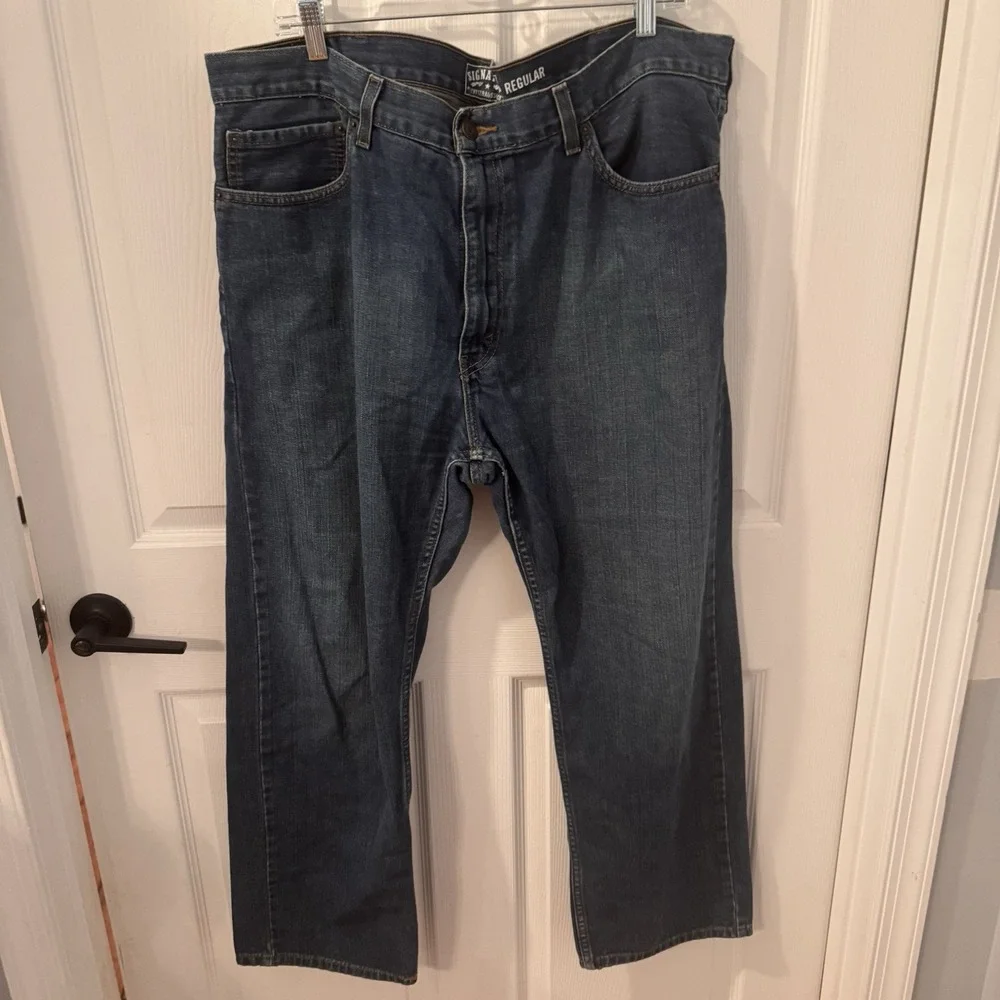Levi's Signature Mens S67 Athletic Jeans Size 36 x 30 Dark Wash Stretch (36x28)‎